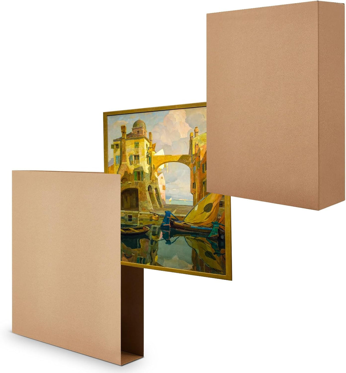2 Sets Large Picture Mirror Moving Boxes for Artwork TV Flat Pack