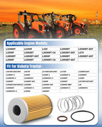 4PCS Fuel Filter with O-ring Spring 15521-43160 Fit for Kubota