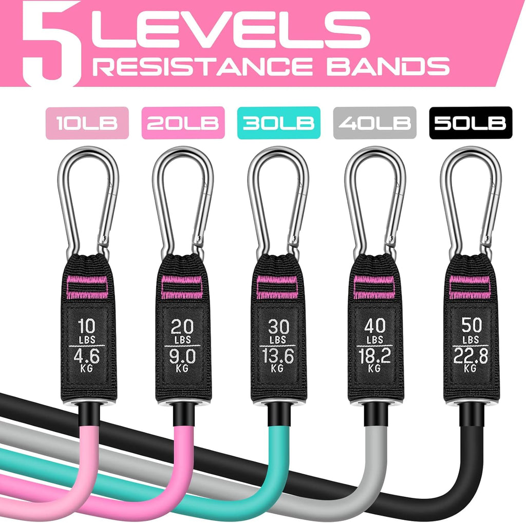 Resistance Bands for Working Out, 150LBS Exercise Bands, Workout Bands, Resistance Bands Set with Handles for Men