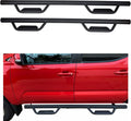 ECOTRIC Running Boards Compatible with 2005-2023 Toyota Tacoma Double Cab with 4 Full Size Nerf Bars Door Dropped Side Steps Hoop (Matte Black)