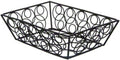 EBB59B Steel Rectangular Wire Loop-D-Loop Bread Basket, Small, 9" L x 6" W x 2.5" H, Black