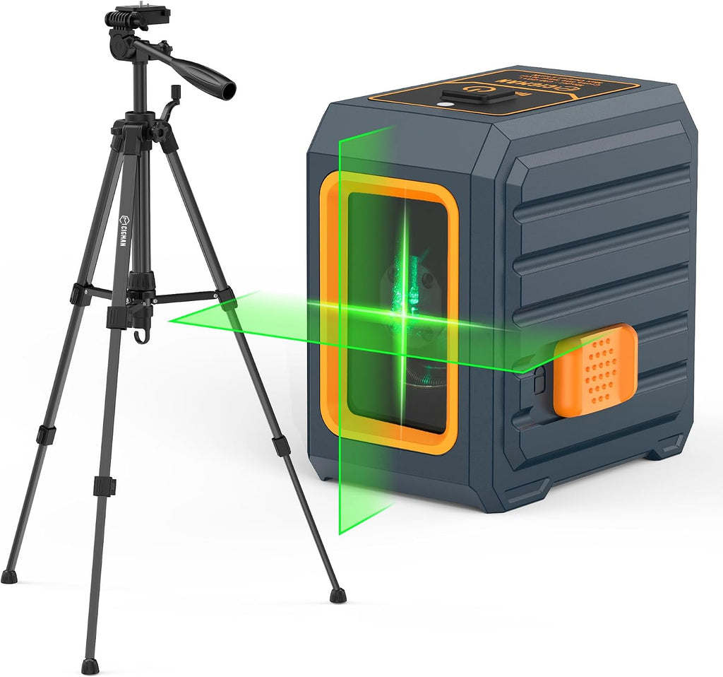 Laser Level with Tripod, 100Ft Self-Leveling Line Laser with 4 Brightness | 36.6 inch Tripod, IP54 Waterproof, Manual