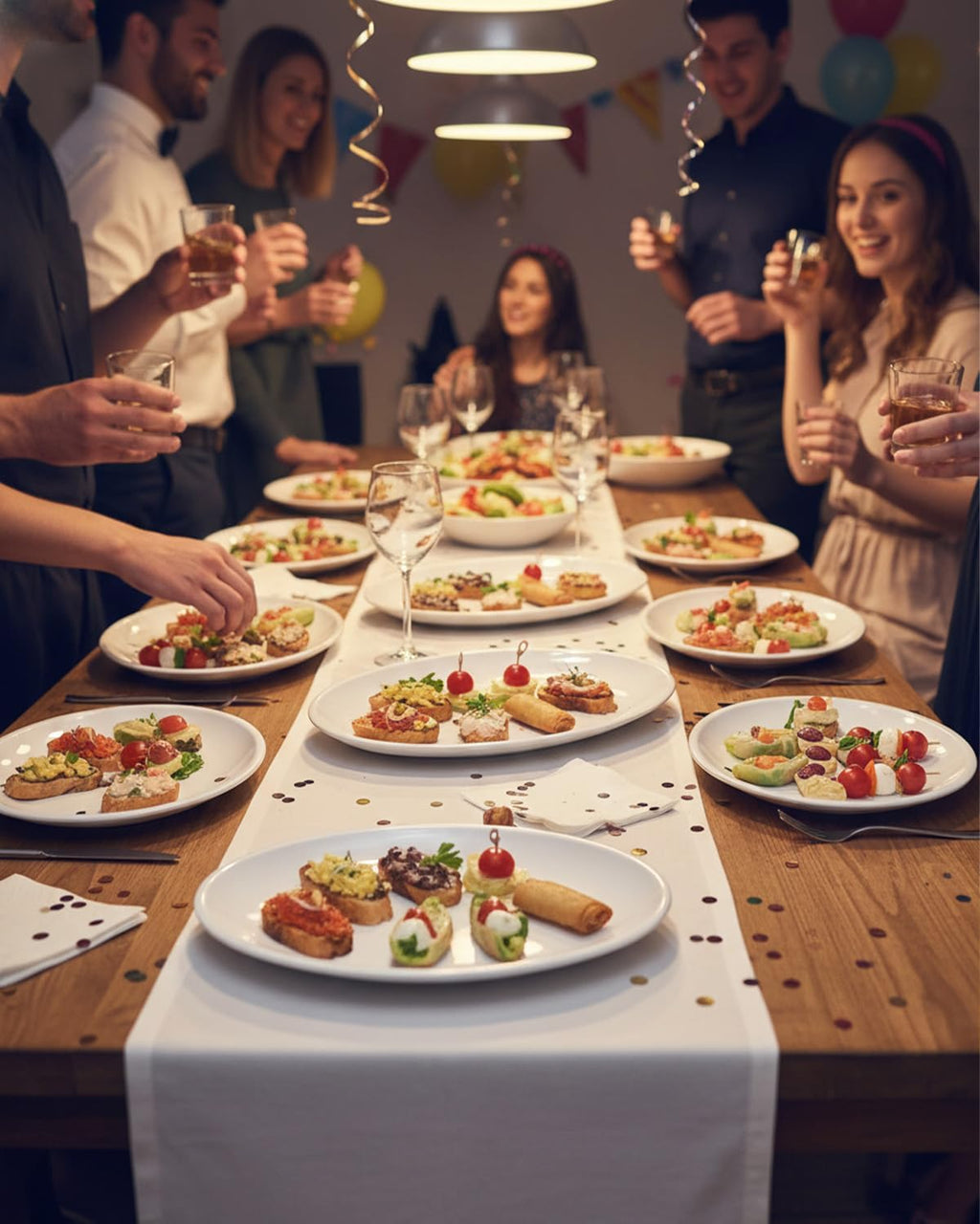 Melamine Plates,6 Pack Unbreakable White Dinner Plate for Steak, Buffet & Picnic, Lightweight Outdoor Serving Plates
