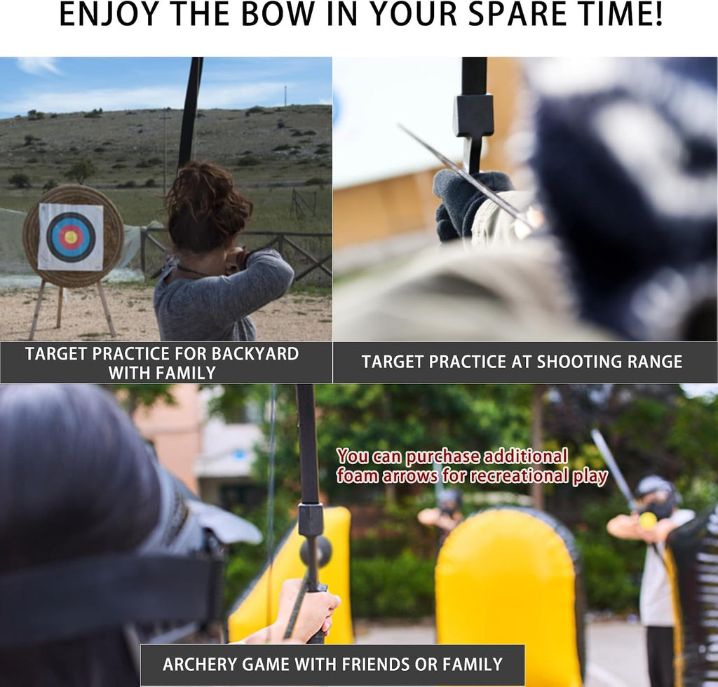 Recurve Bow and Arrow Set for Adults & Youth 20 30 40lb, Takedown Archery Kit for Beginners Right & Left Handed