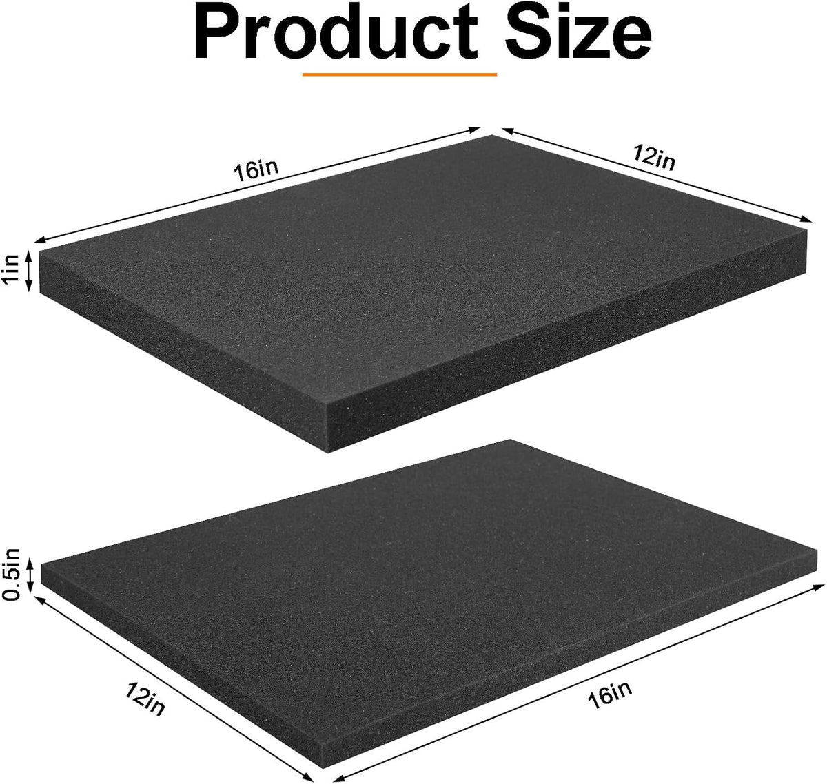 Foam Insert 16x12 Inch, 4PCS Tool Box Foam Organizer, Assorted Cuttable Foam for Case Drawer Storage