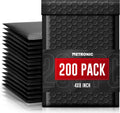 Black Bubble Mailers 4x8 Inch 200 Pack Small Padded Envelopes