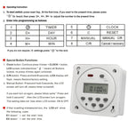 BAOMAIN CN101A 12V Programmable Timer Switch,16A Relay w/Waterproof Cover