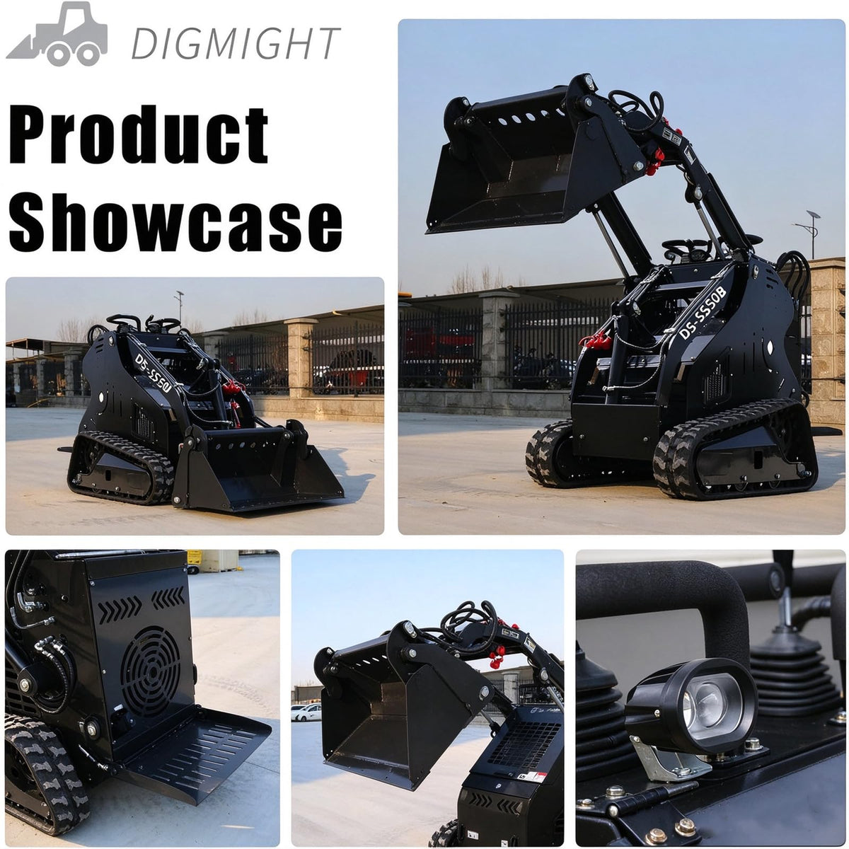 Mini Skid Steer Loader 14 HP Rato Engine Tracked Stand-On Loader Perfect for Construction and Farm Use Include
