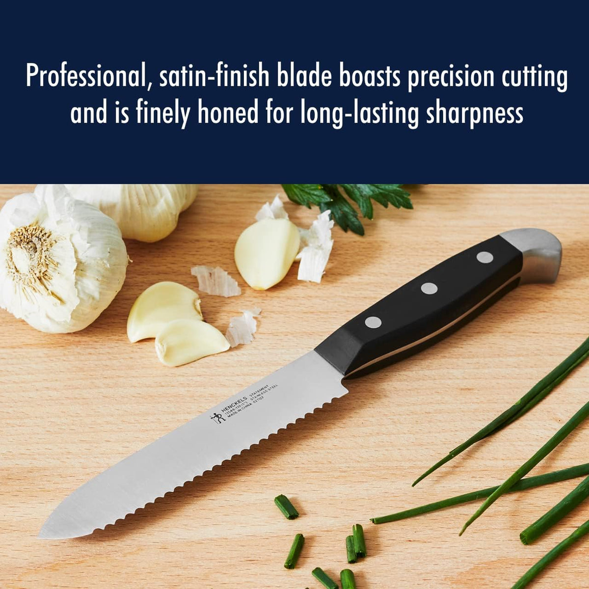 Statement 5-Inch Serrated Utility Knife, German Engineered