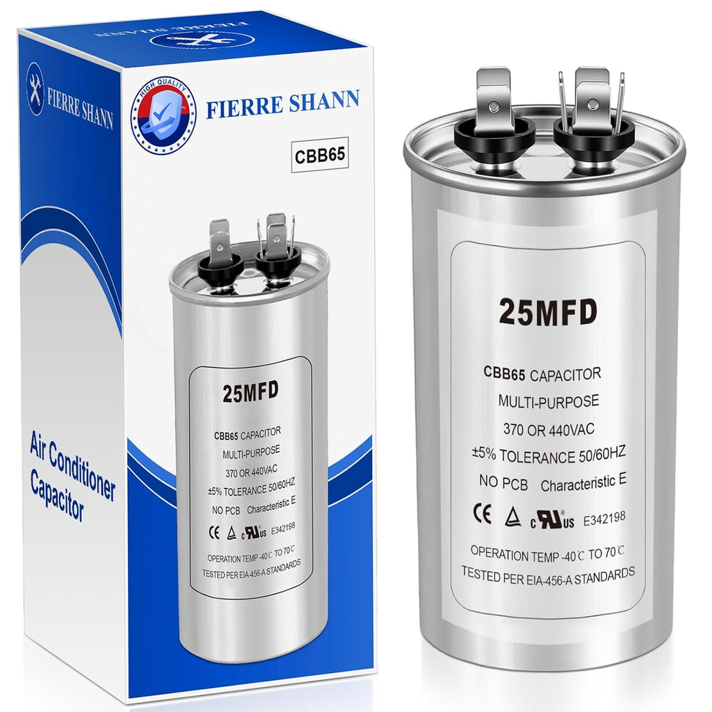 25 uF MFD ±5% 370-440VAC CBB65 Round Run Start Capacitor