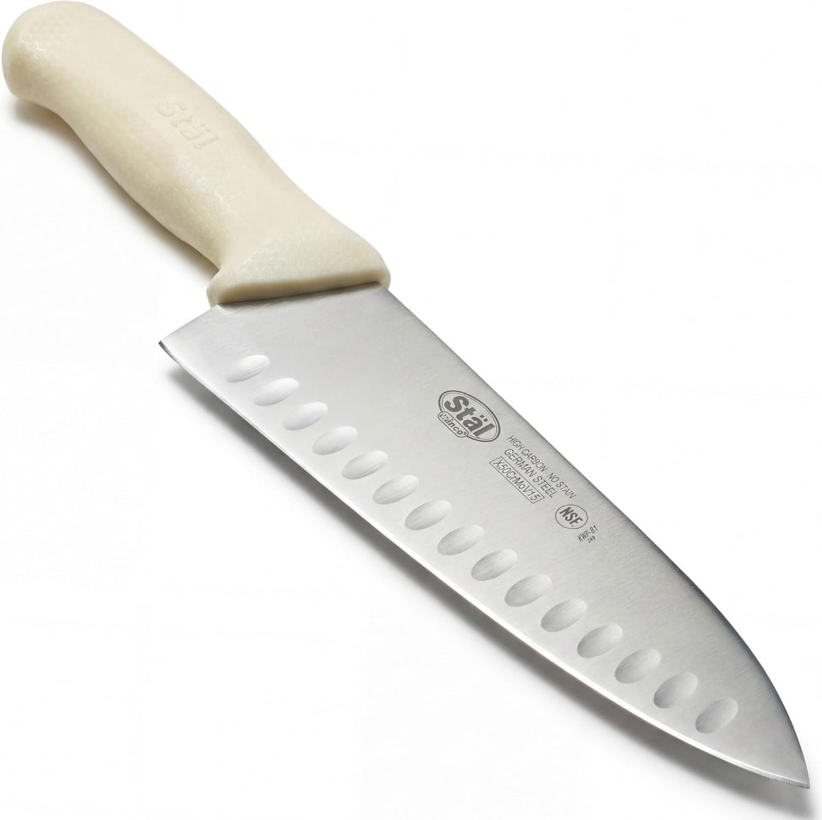 8" White Hollow Ground Chef's Knife