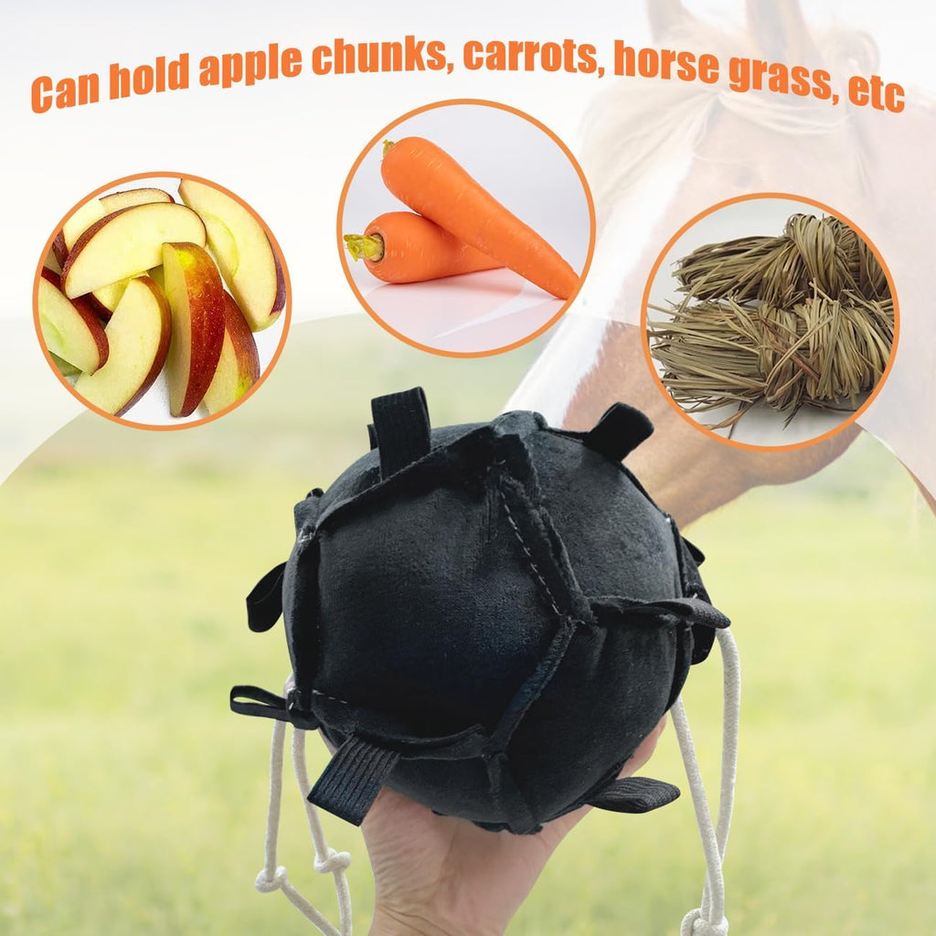 Hanging Carrot Feeding Ball Interactive Feed Toy Relieve Stress and Avoid Boredom Equine Pony Cattle and Goat Treat