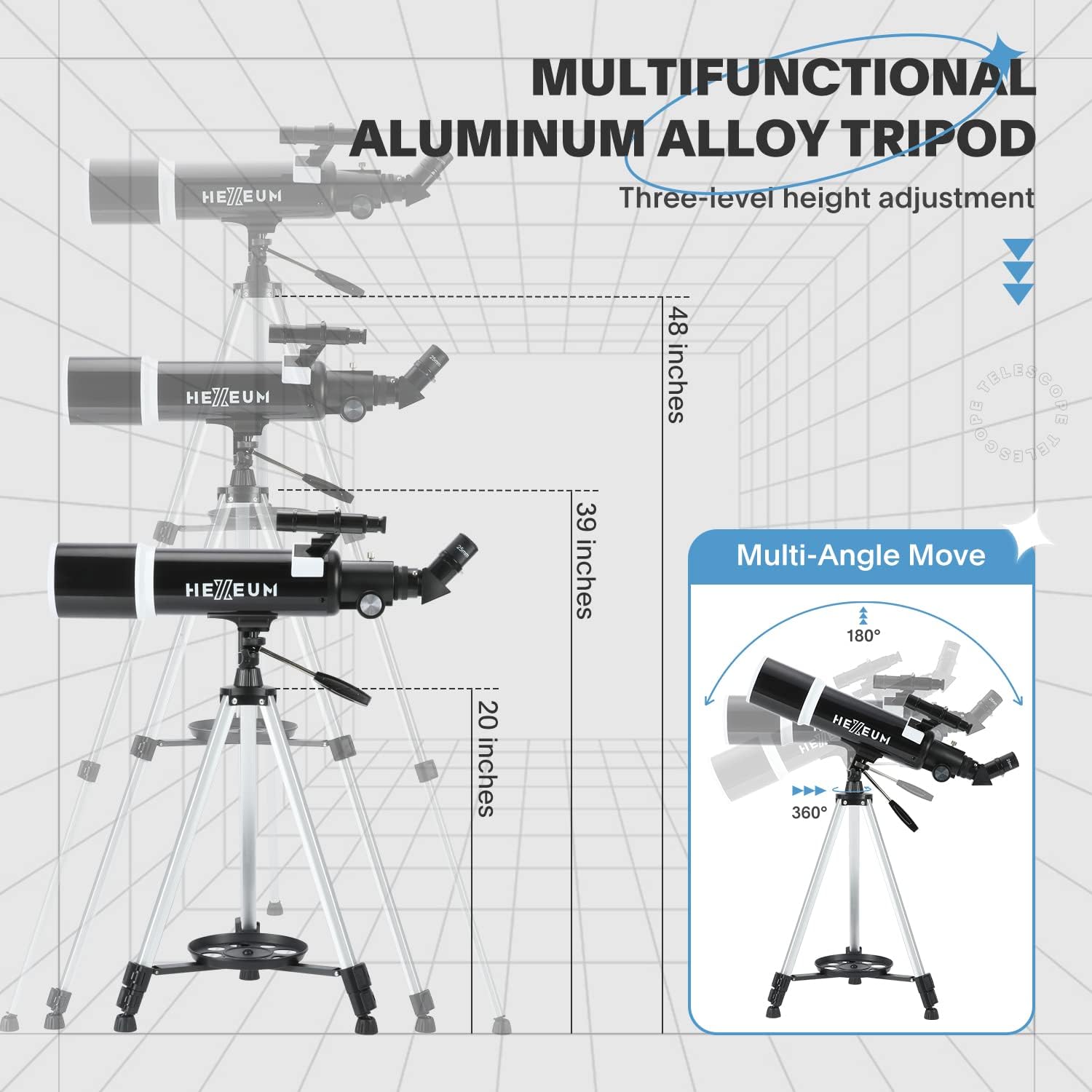 Telescope for Adults & Beginner Astronomers - 80mm Aperture 600mm Fully Multi-Coated High Transmission Coatings with