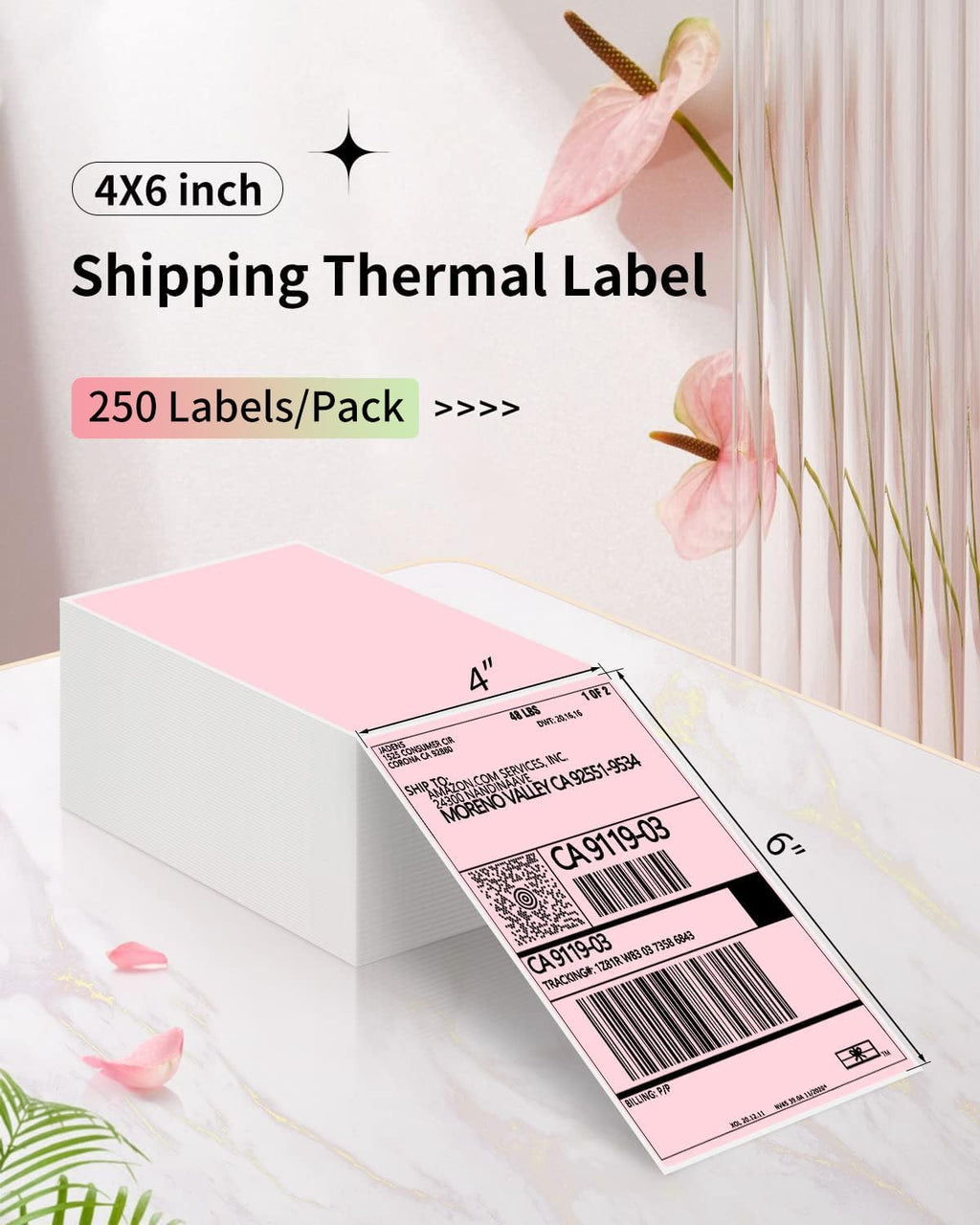 4X6 Thermal Direct Shipping Label Compatible with JADENS MUNBYN, IDPRT, Rollo, Postage Label Paper for Small