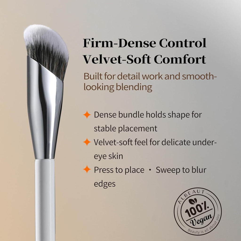 Concealer Brush, Angled Under Eye Makeup Small Foundation Precision Face Blending Brush (193 concealer brush), 1pc