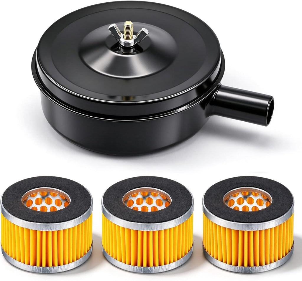 1/2" PT 20mm Thread Air Compressor Silencer Intake Filter Sound Muffler with a Replacement Element H-076
