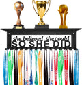 Medal Hanger - Ribbon Holder & Display Frame for Medals & Awards - Wall Mounted Metal Trophy Rack - Easy to Install