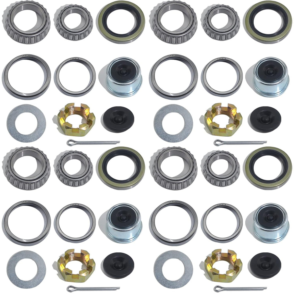 4 Sets 3500 LB L68149 L44649 Boat Trailer Axle Bearing Kits