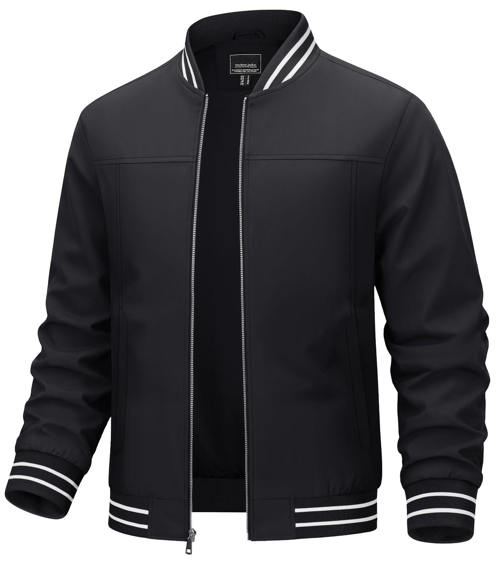 Mens Lightweight Coat Bomber Jacket Casual Spring Fall Outdoor