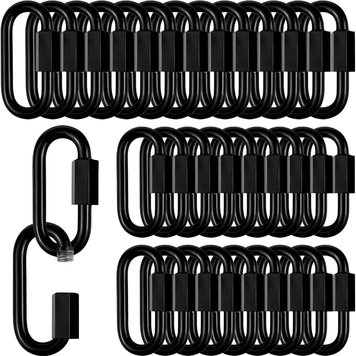 50 PCS 2.3IN(M6) Quick Link, Heavy Duty Locking Connector Rated 900 Lbs