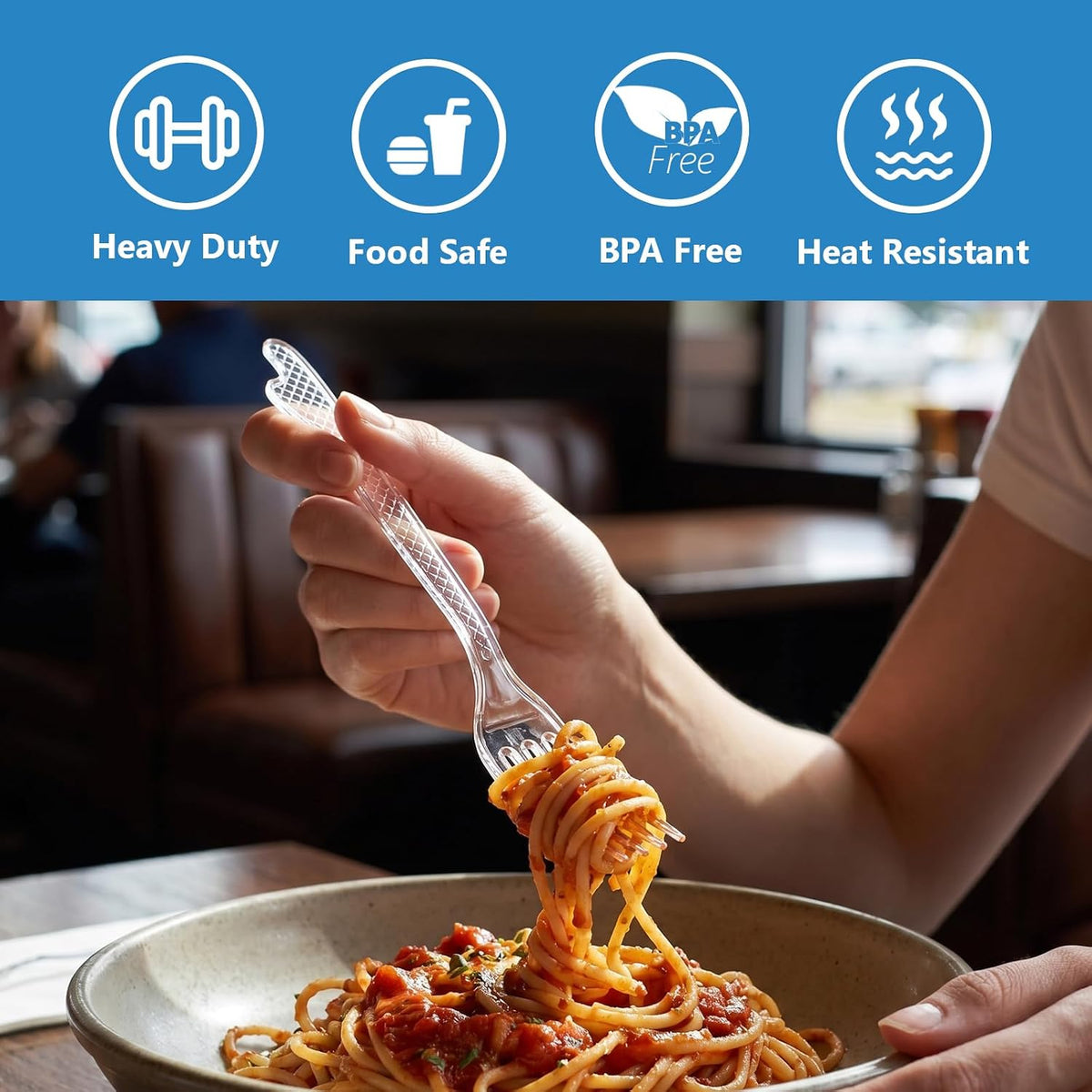1000 Count Heavy Duty Plastic Forks Disposable