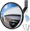 12 Inch Acrylic Convex Mirror | Adjustable Wide Angle Indoor Security Mirror for Warehouse, Office, Parking Garage &