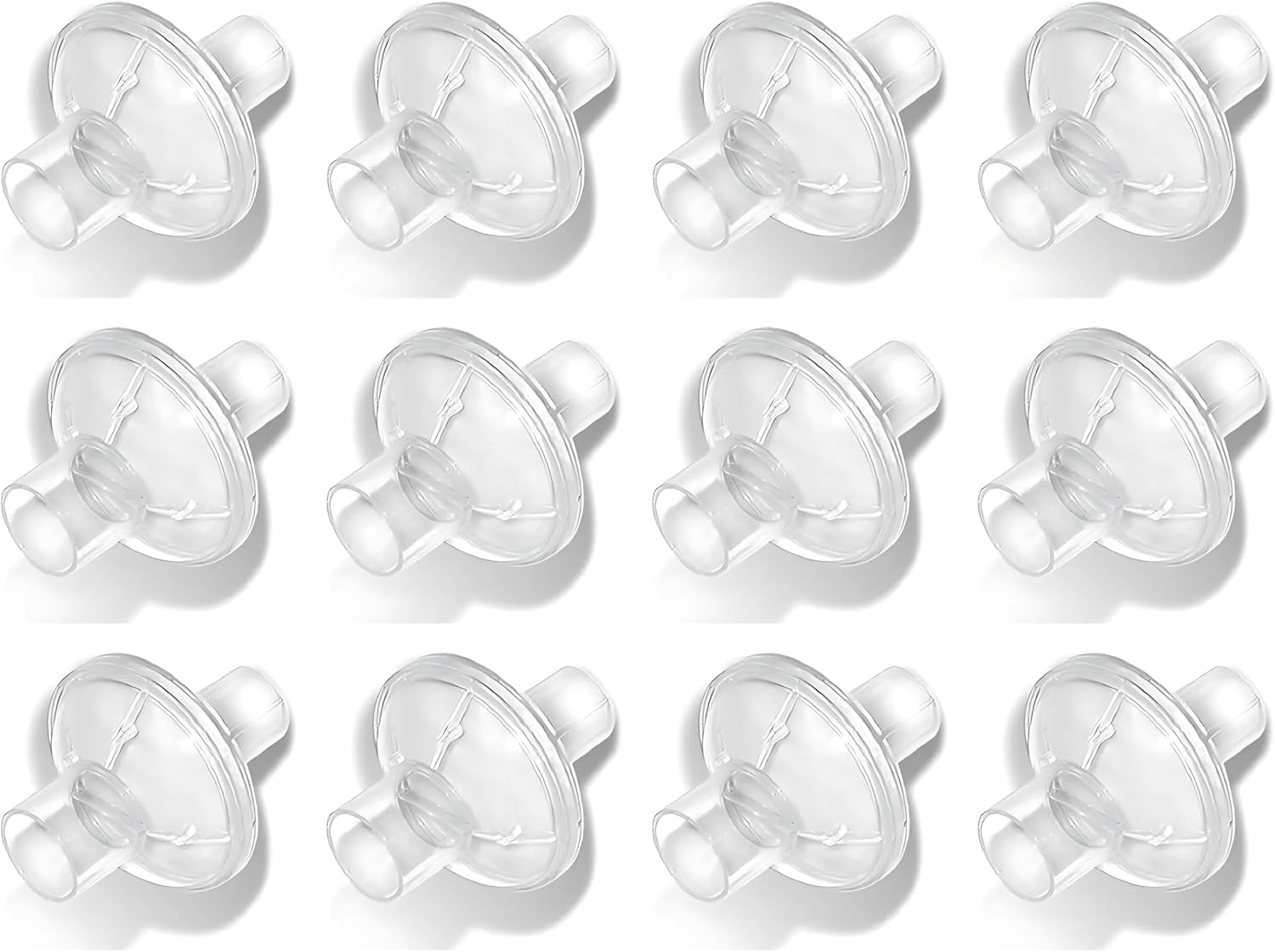 12-Pack Universal CPAP Inline Viral Filter for ResMed, Dreamstation CPAP BiPAP Machines Standard Tubing Outlet 22 mm