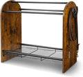 Saddle Rack Stand, Freestanding Horse Saddle Holder with Mesh Shelf, Hooks
