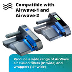 EcoWave-7.1 Air Pillows for Packaging, 8" Wide and 1725' Long CO2-Neutral Film (1 Roll) - Earth-Friendly Packing Air