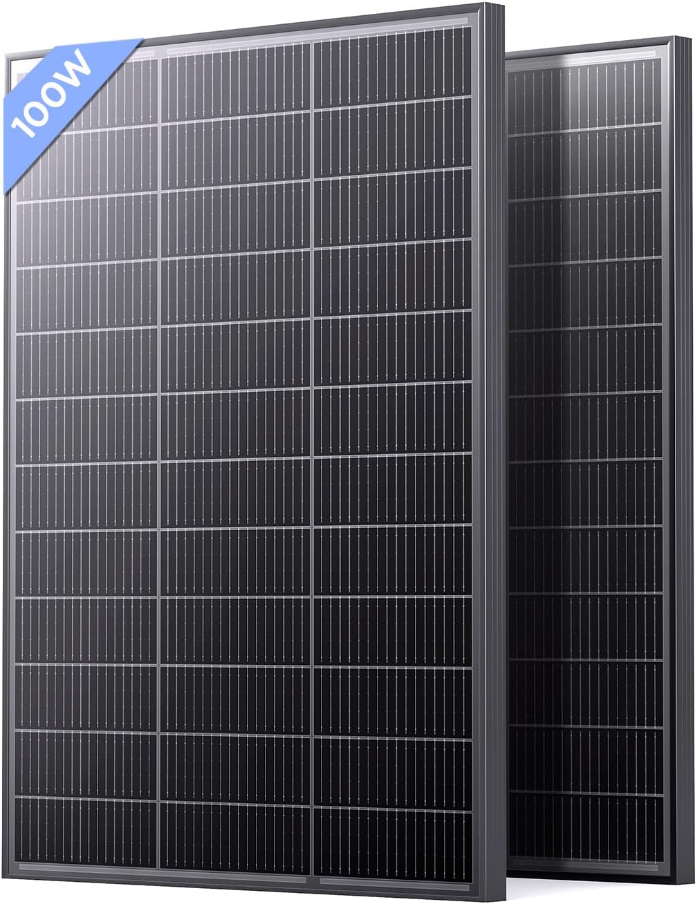 N-Type 16BB 200 Watt Solar Panel, 2×100W Solar Panels | 25% High Efficiency Monocrystalline PV Module,Compact