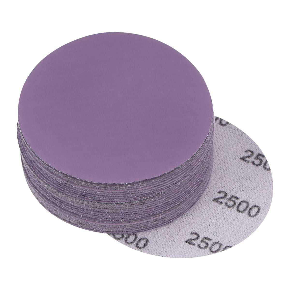 uxcell 30Pcs 3" Purple Sanding Discs 2500 Grits Hook and Loop Sand Paper