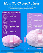 4" Large Powder Puff, Soft Fluffy Dusting Powder Puff for Body with Case