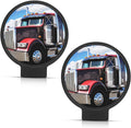 Tractor Mirrors Convex Truck Forklift Mirror Wide Angle Adjustable Side Rear View Blind Spot Reduction Black (2, 5.83