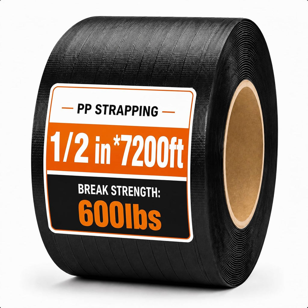 1/2"x7200' Polypropylene Strapping Coil, 0.031"Thick, 600lbs Break Strength