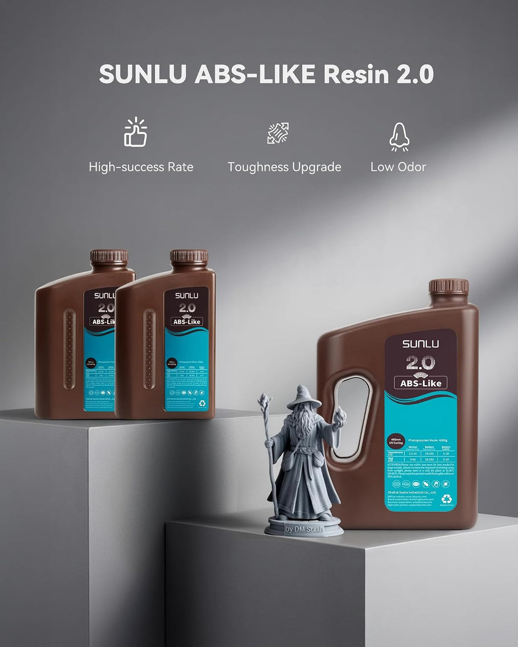 ABS-Like 3D Printer Resin 2.0, Smooth Matte Surface, Perfect for high-Detail Models, 405nm UV Photopolymer Resin