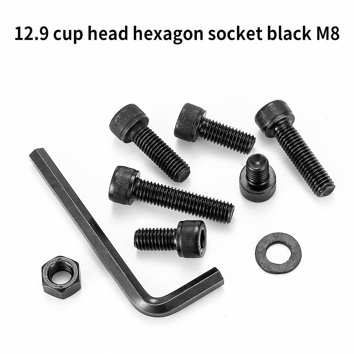 112 Pcs M8 Screws Set, M8 Bolts and Nuts Assortment Kit