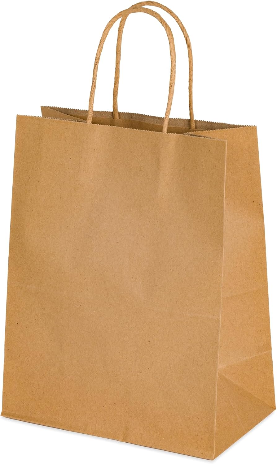 Kraft Paper Shopping Bags with Handles 25/cs