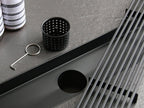 32 Inch Linear Shower Drain with Wedge Wire Grate, Matte Black