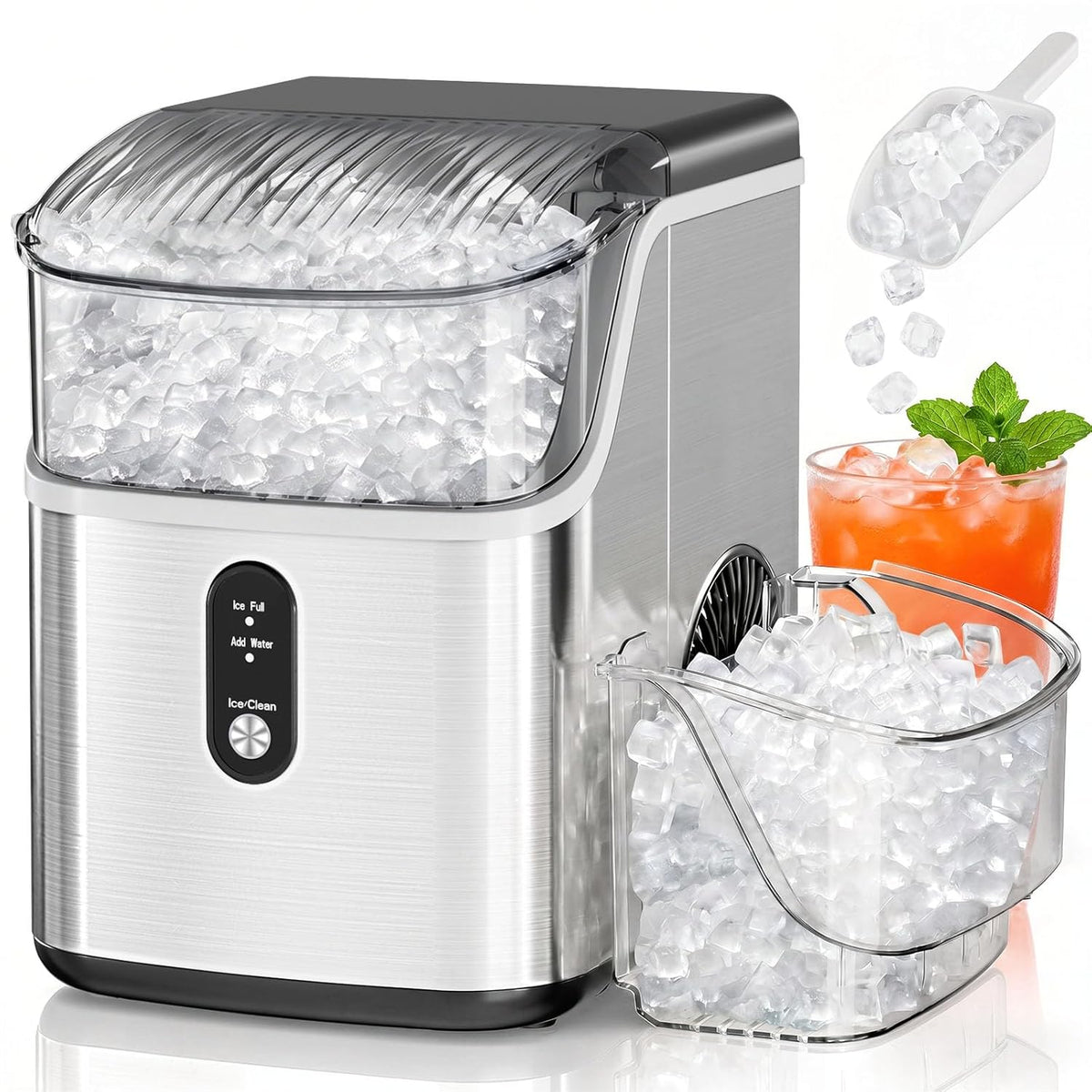 Nugget Ice Makers Countertop with Chewable Pellet Ice