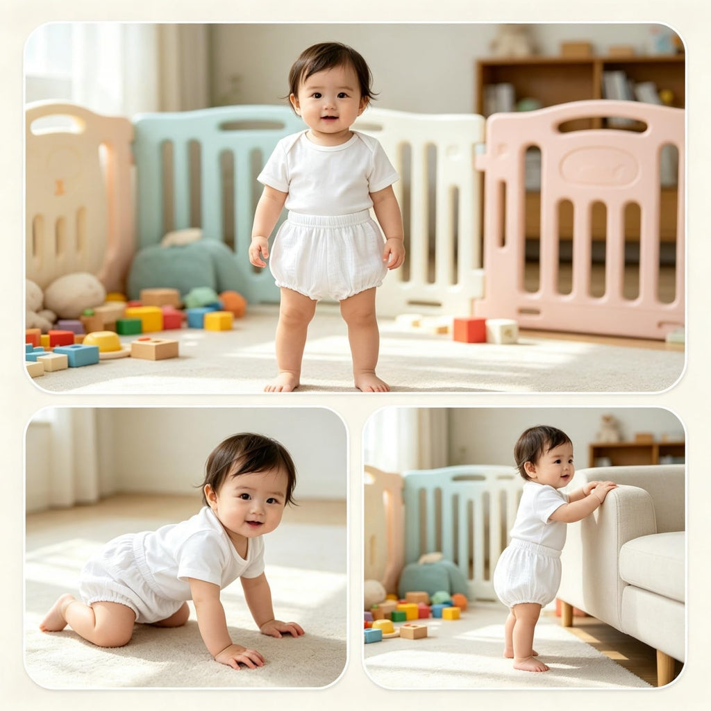 Baby Cotton Gauze Baby Bottom Bloomers Diaper Cover, Big PP Shorts for Toddler Boys Girls