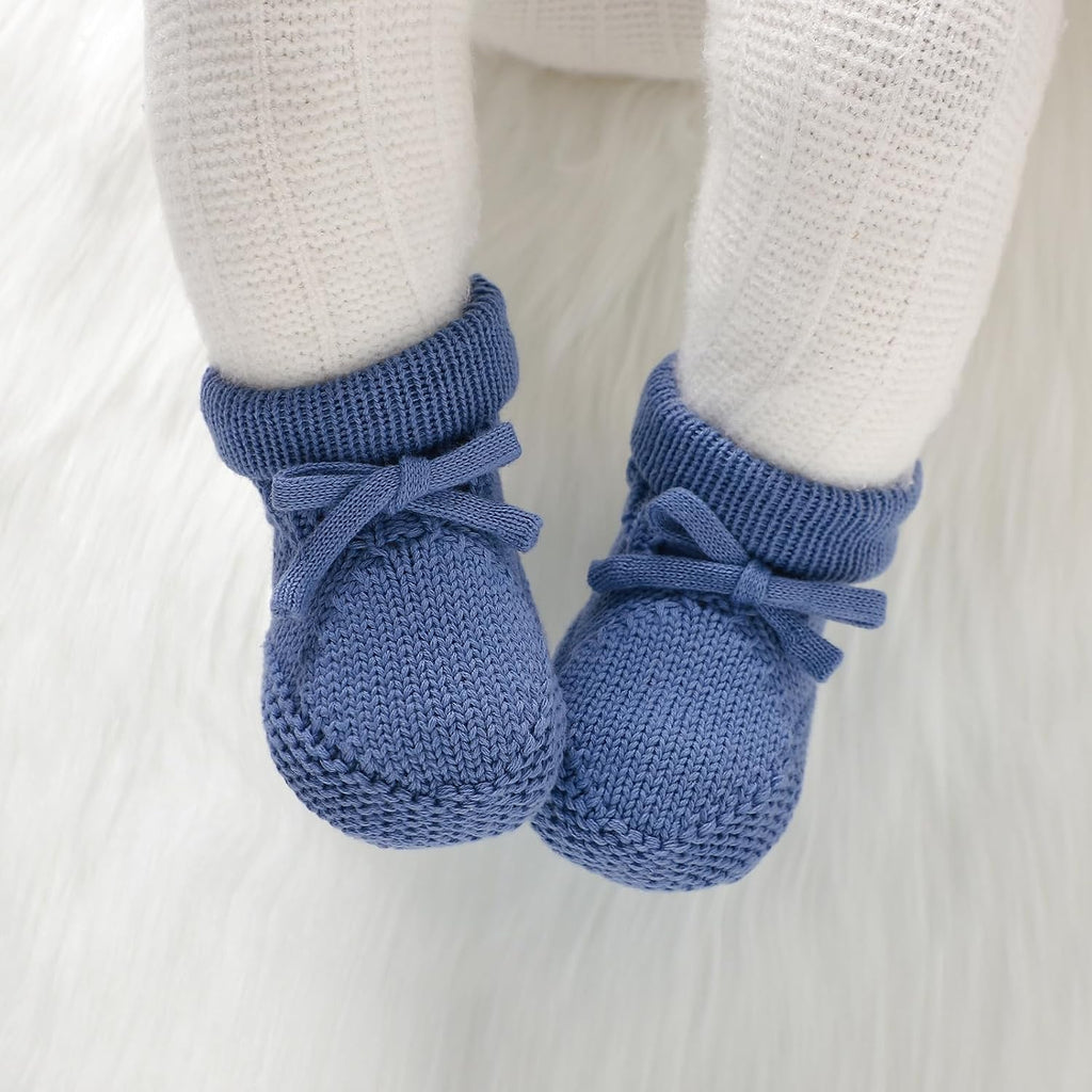 Newborn Baby Booties Cotton Knit Shoes