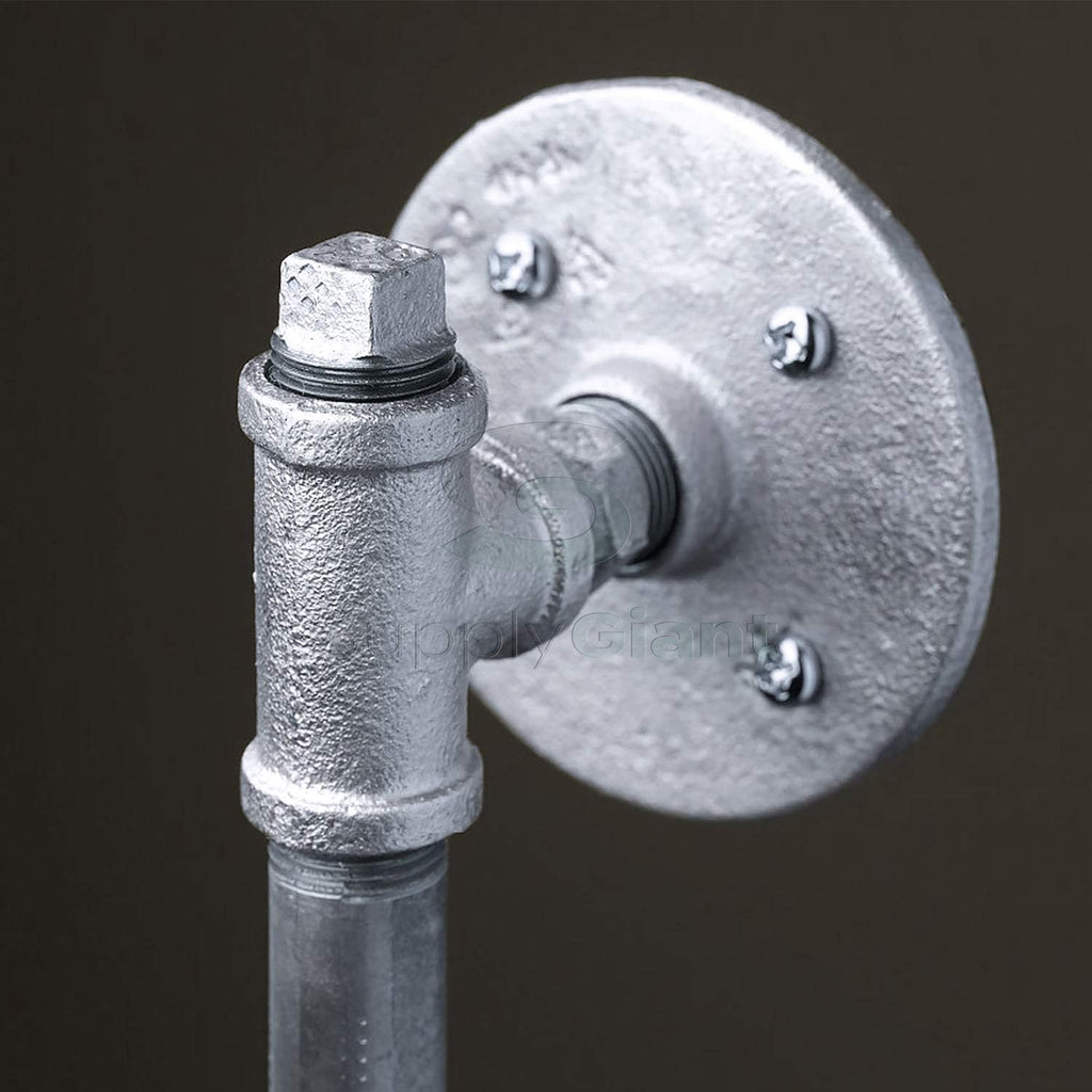 Supply Giant HNCU0560 Bull Head Galvanized Malleable Tee Fitting with Female Thread Connections
