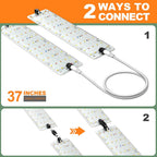 40W Full Spectrum Grow Light, Dimmable Timer, Ultra Thin Linkable | 6/12/16h timer,adjustable brightness,ultra-thin