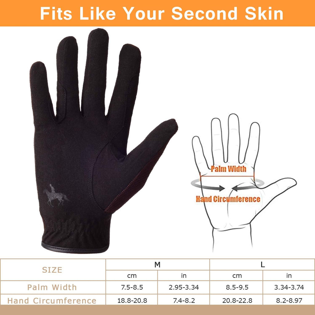 Horseback Riding Gloves - Professional Equestrian Gloves for Women, Men- Touchscreen, Cycling, Motorcycle Outdoors