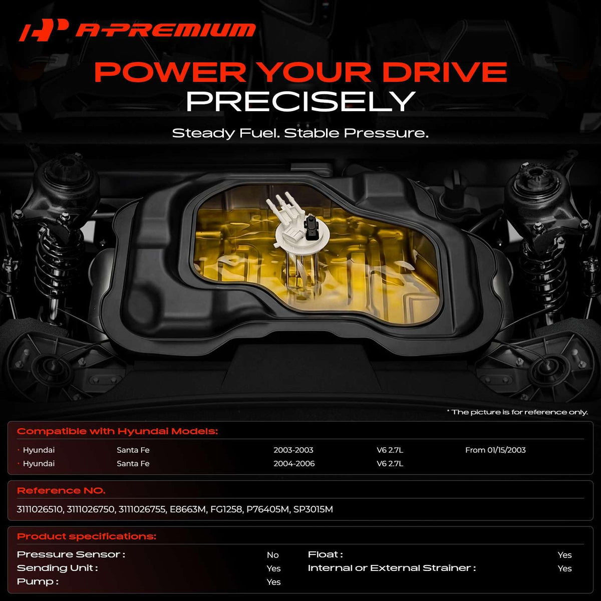 A-Premium Electric Fuel Pump Module Assembly Compatible with Hyundai