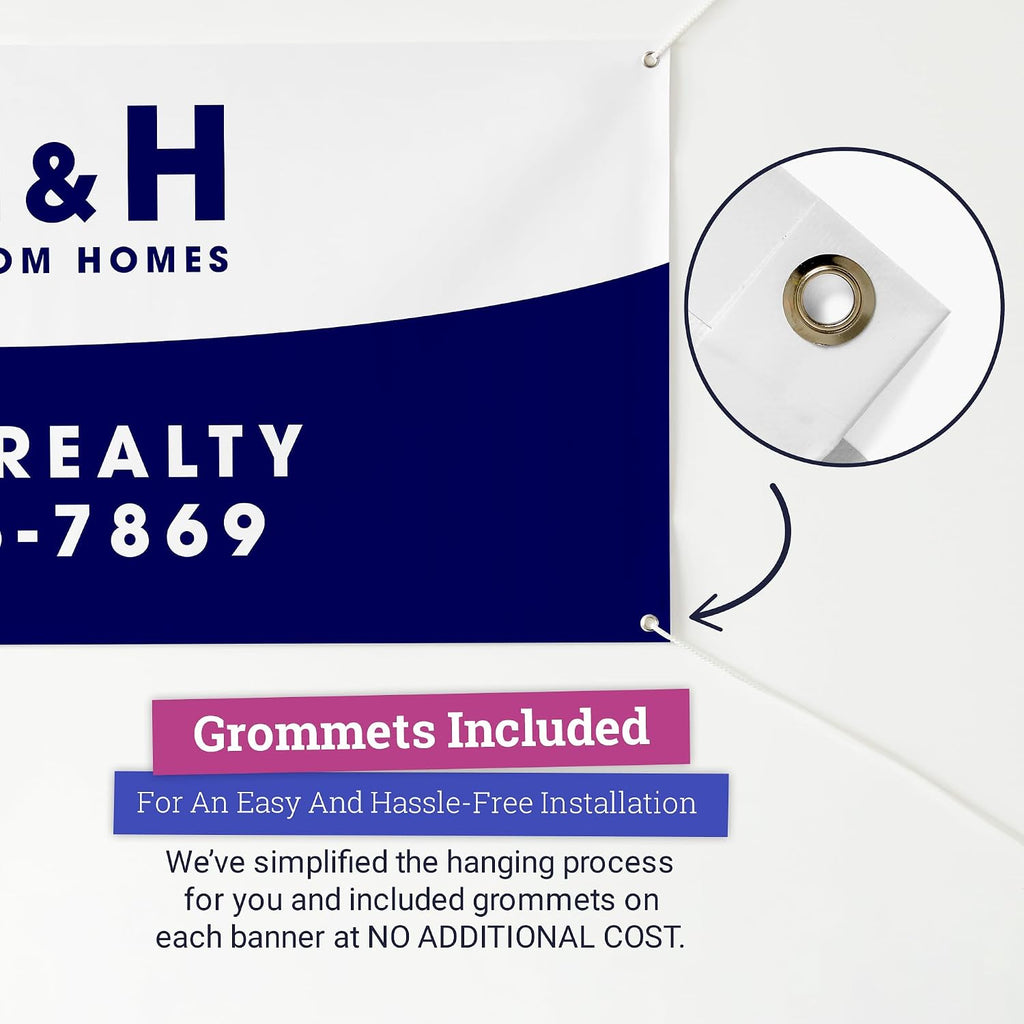 Personalized Vinyl Banner – Vinyl Printed Customizable Banner for Indoor and Outdoor Use (2'x5')