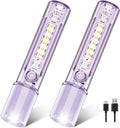 Purple LED EDC Flashlight - USB-C Rechargeable, Waterproof, Zoom Focus, 3 Modes, Red & Blue Emergency Strobe - Best