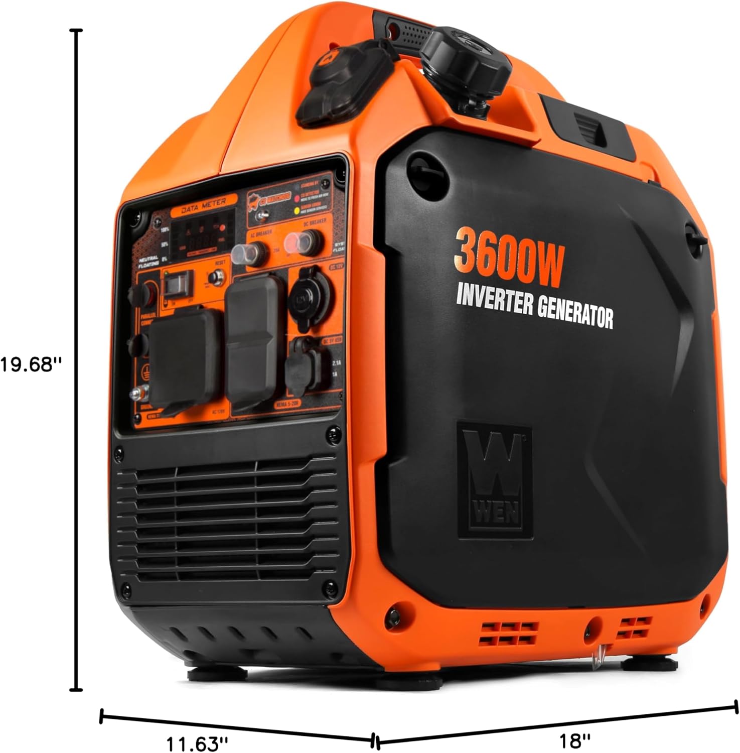 Quiet and Lightweight 3600-Watt Dual Fuel RV-Ready Portable Inverter Generator with Fuel Shut Off and CO Watchdog