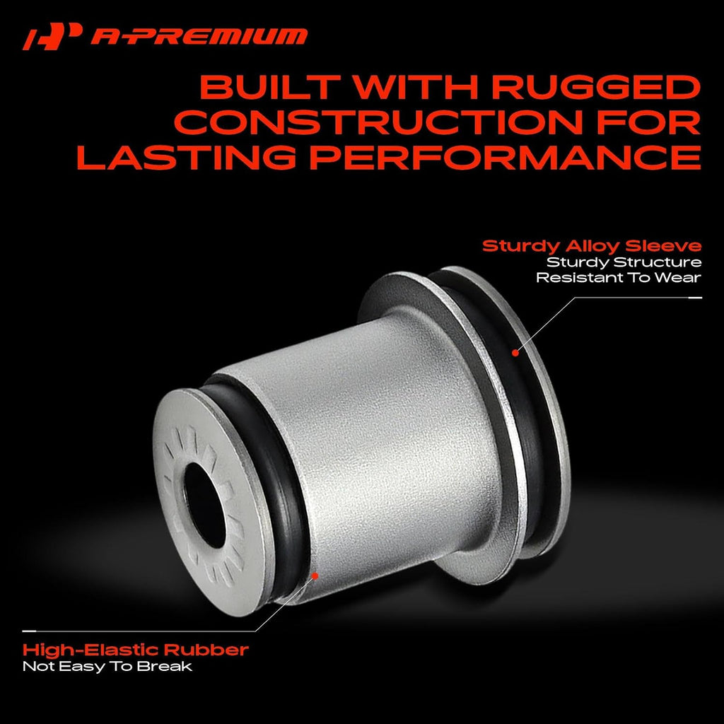 A-Premium Front Upper Control Arm Bushing Kit - Sturdy Rubber