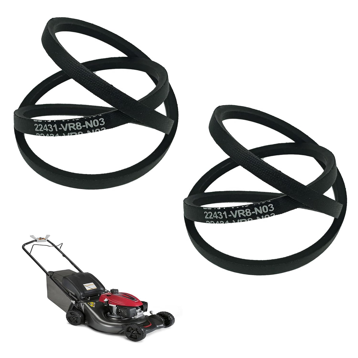 22431-VR8-N03 Drive Belt Replacement for Honda HRN216 Series （2 Pack）